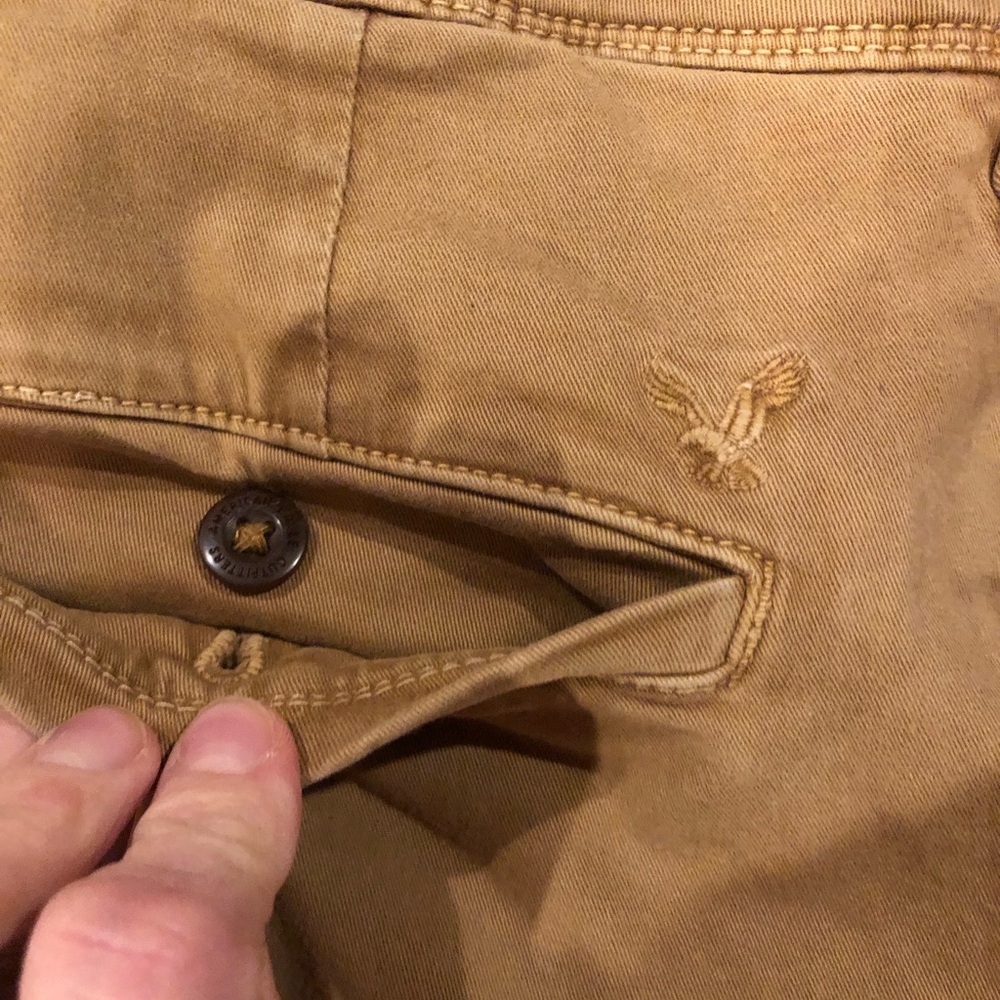 American Eagle Outfitters Men's Chino Pants - Tan - Picture 6 of 7